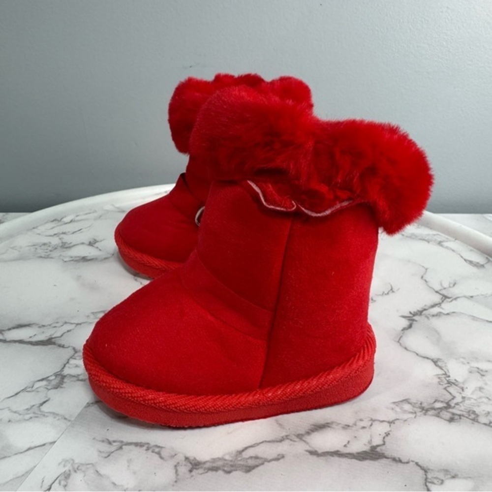 Little Star Kids Fur Boots sz 3 Fur Lined NEW # Bag V-24